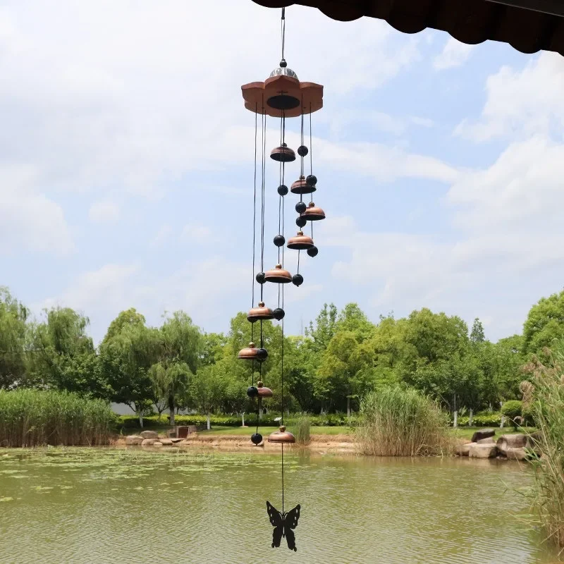 Butterfly love flower wind chimes pendant outdoor healing department living room bedroom fringed summer and wind grass gift door