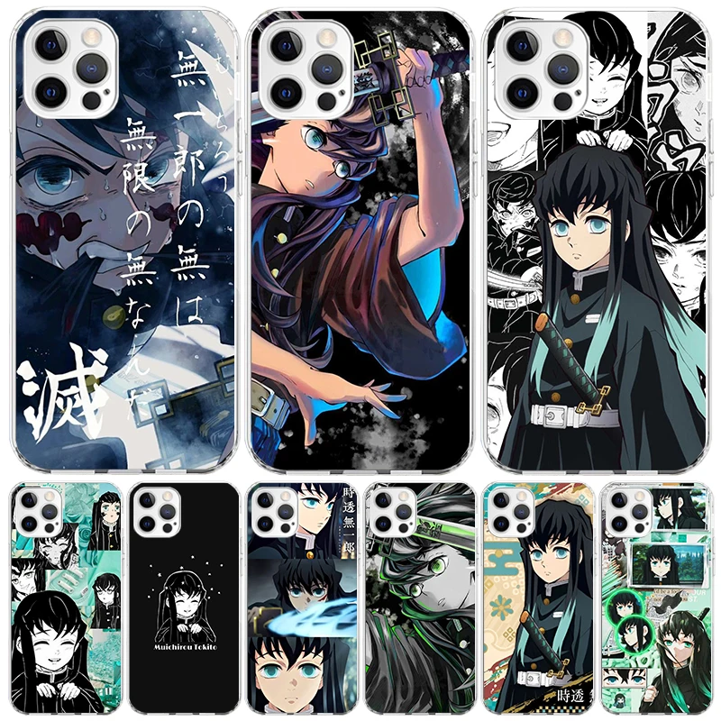 Demon Slayer Tokitou Muichirou Phone Case For Apple Iphone 11 12 13 Mini 14 15 16 Pro Max 7 Plus X XS XR SE Art Customized Coque