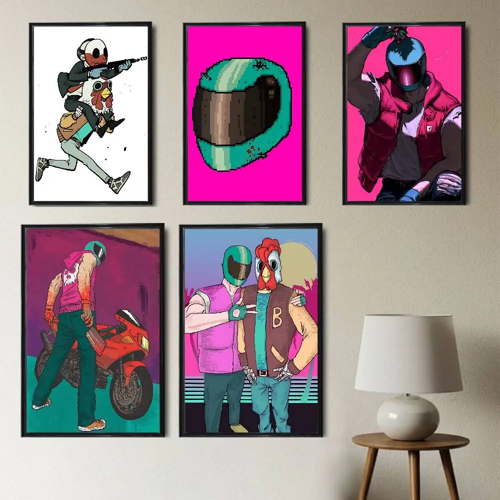Fan-exclusive Alex Jacket Hotline Miami Poster Prints Wall Painting Picture Gift Living Room Bar Restaurant Dec Sticker Large