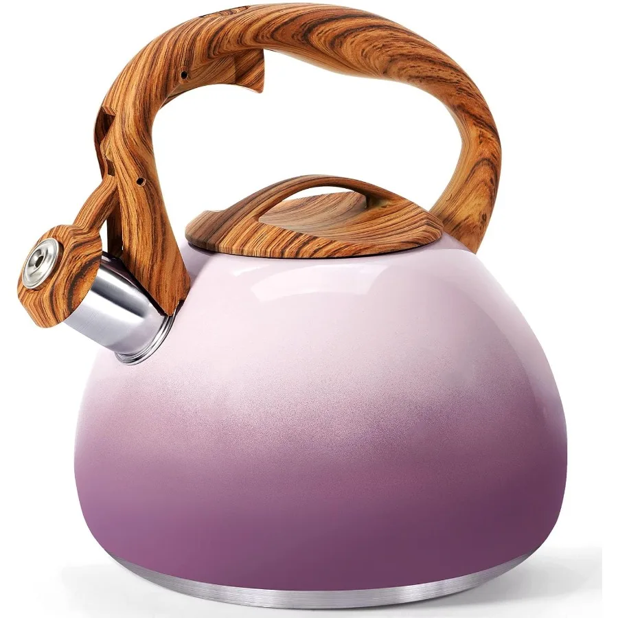 

Stove Top Tea Kettle 3.1QT 3L Whistling Stainless Steel Water Boiler for Efficiently Boiling Water Coffee or Milk in Kitchen an