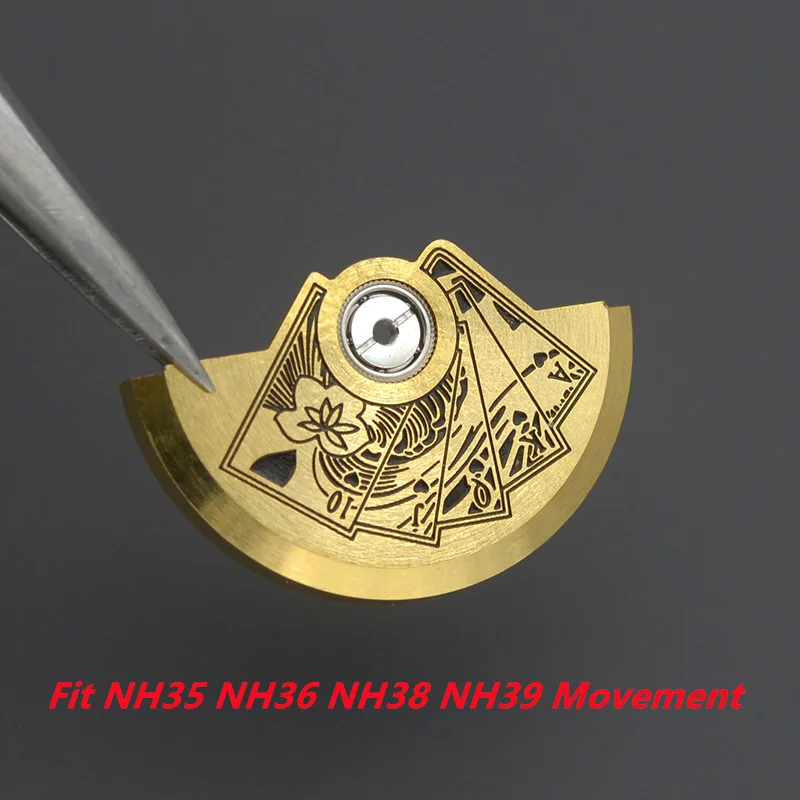 NH35 NH36 Bagian Jam Tangan Rotor Palu Otomatis Berat Berosilasi untuk NH34 NH35 NH36 NH38 4R 6R 7S Gerakan Otomatis Osilatin