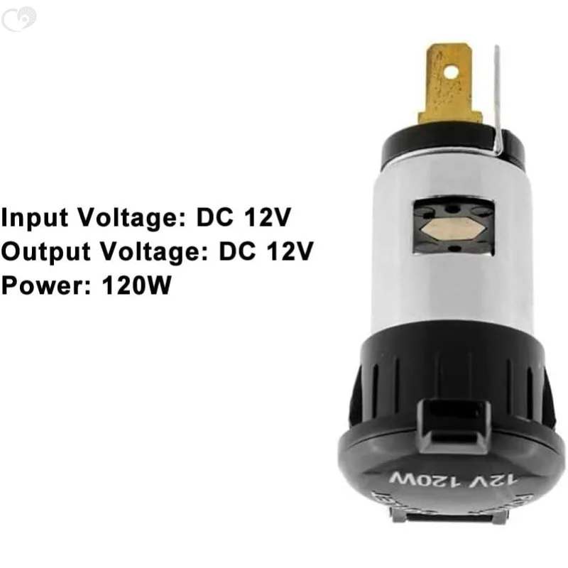 Universal 12V 120W Waterproof Car Cigarette Lighter Socket – Automotive Power Outlet with Switches