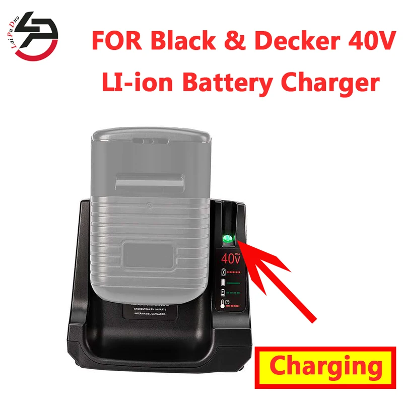 For Black & Decker Li-ion Battery Charger 40VMax Battery with Double USB Hight Quality for Black & Decker 40V Battery Charger
