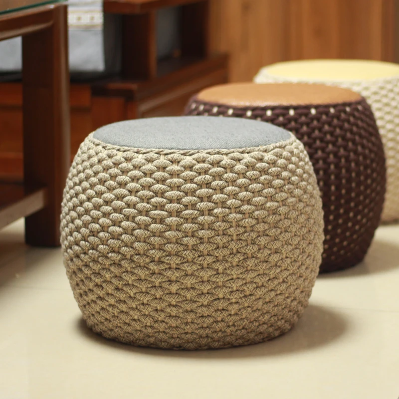 

Small Bench Soft Seat Pier Pedal Stool Light Luxury Shoe Changing Stool Footrest Home Furniture Ottoman Stools Vanity Chair
