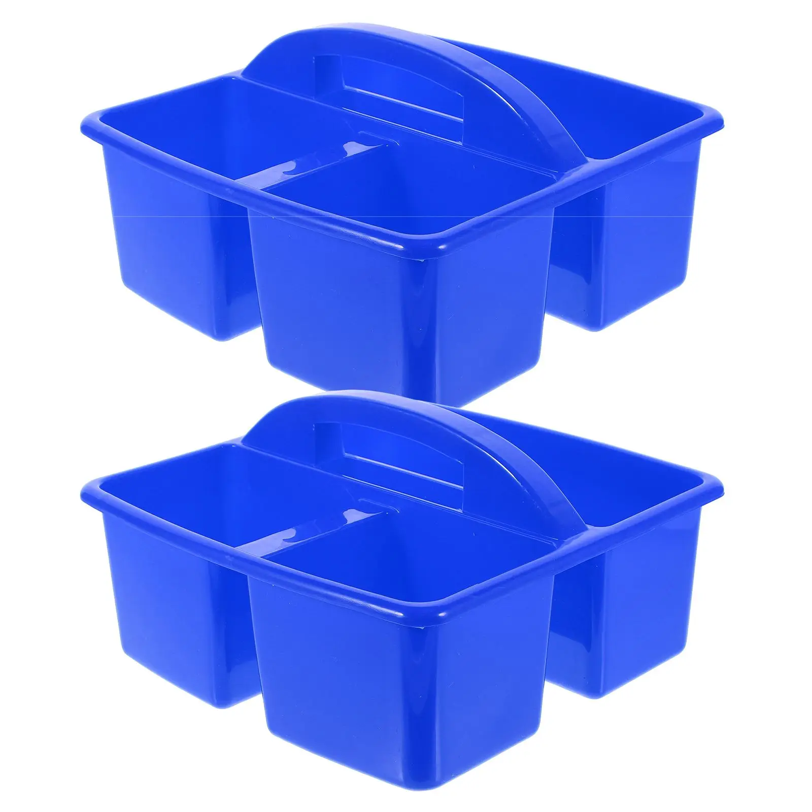 

2 Pcs Yellow Handle Storage Basket for Painting Tools Supplies Large Capacity Portable Organizer Pen Holder Box