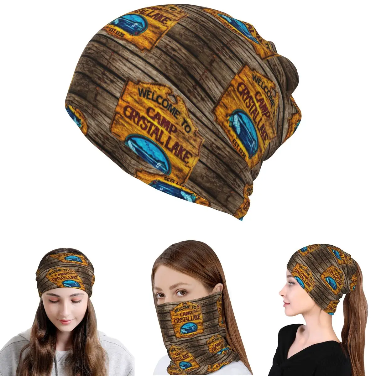 

Camp Crystal Lake Bandana Neck Gaiter Mask Scarf Warm Face Mask Beanies Hat Unisex Adult All Season
