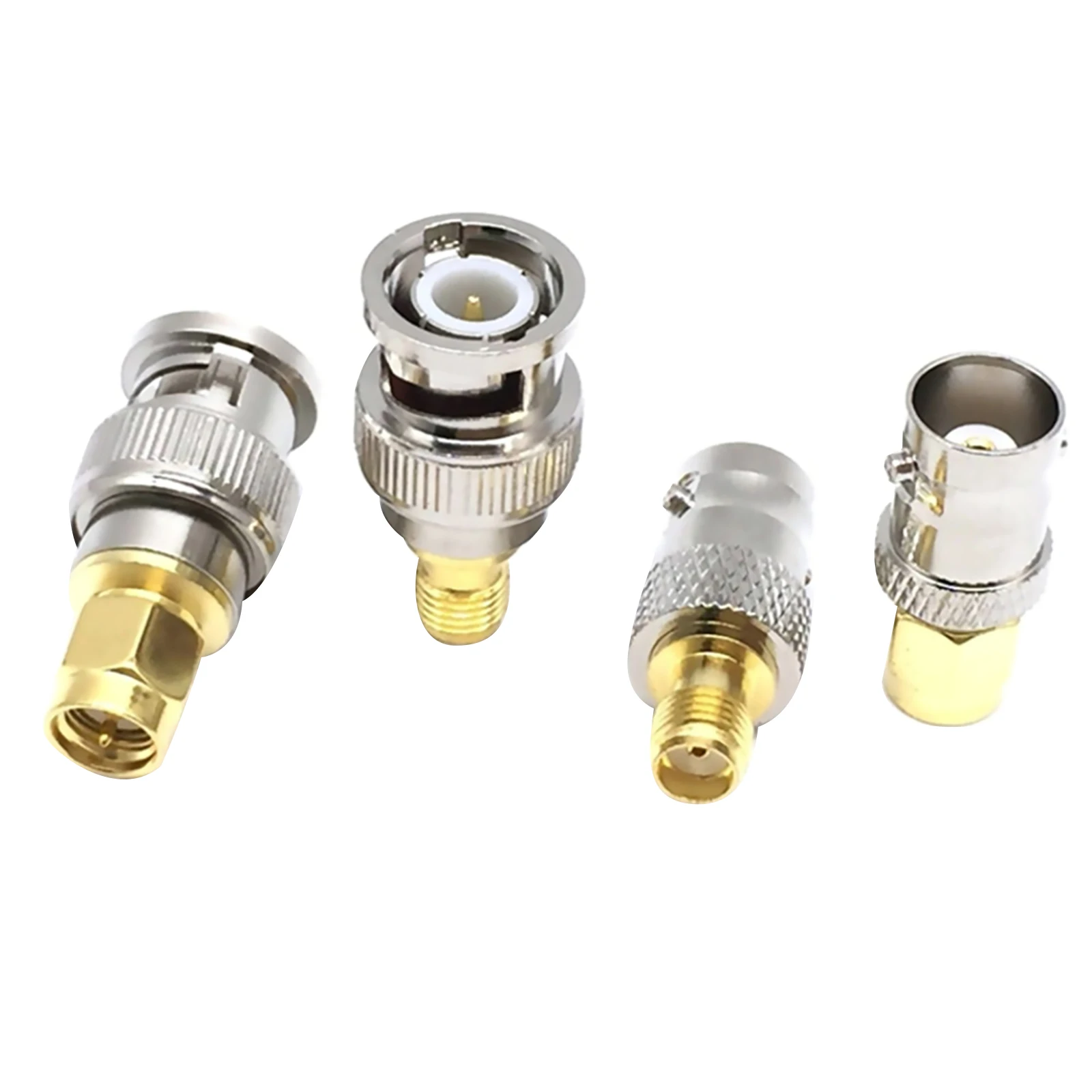 

4Pcs BNC to SMA Connectors Type Male Female RF Connector Adapter Test Converter Kit Transmission Cables SMA To BNC Connector