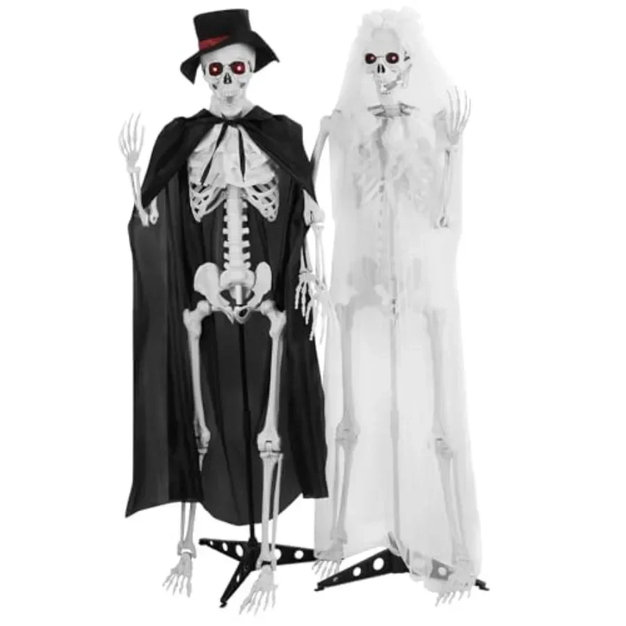 Halloween decoration: life size full body bones posable skeleton, simulated plastic material, white color, movable joints for r