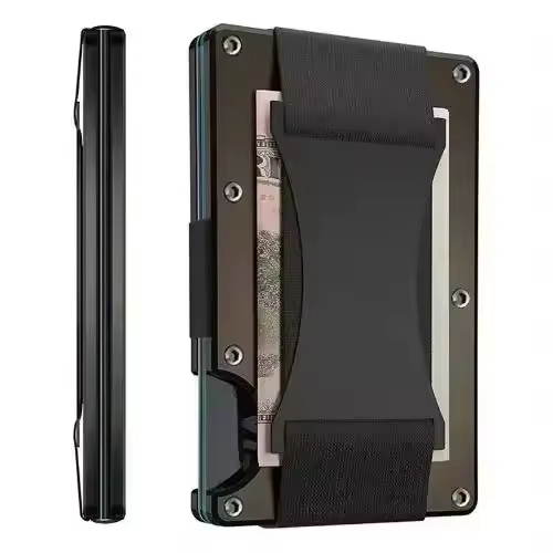Forged Carbon Fiber Minimalist Slim Smart Wallets for Men Cashback Credit Card Holder Luxury Aluminium Wallet Rfid Money Clip - Image 16