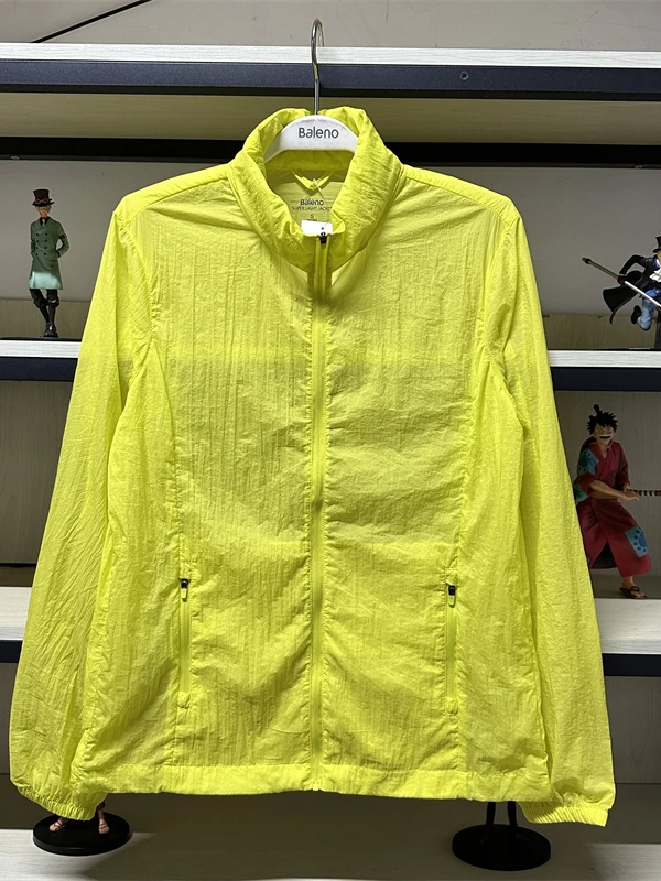 

Spring Autumn New Pure Color Lightweight Stand Collar Hat Sunscreen Windbreaker for Men Stand Fit Youth ular Long Sv...