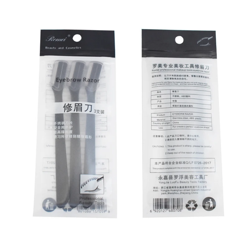 3 Stuks Wenkbrauw Trimmer Gezicht Scheermes Wenkbrauw Draagbare Messen Scheerapparaat Mes Haar Remover Set Make-Up Wenkbrauw Profiler Gereedschap