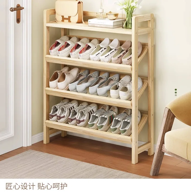 

Полка для обуви из цельного дерева, бытовая дверь, простая диагональная входная дверь, органайзер для хранения обувного шкафа, артефактов