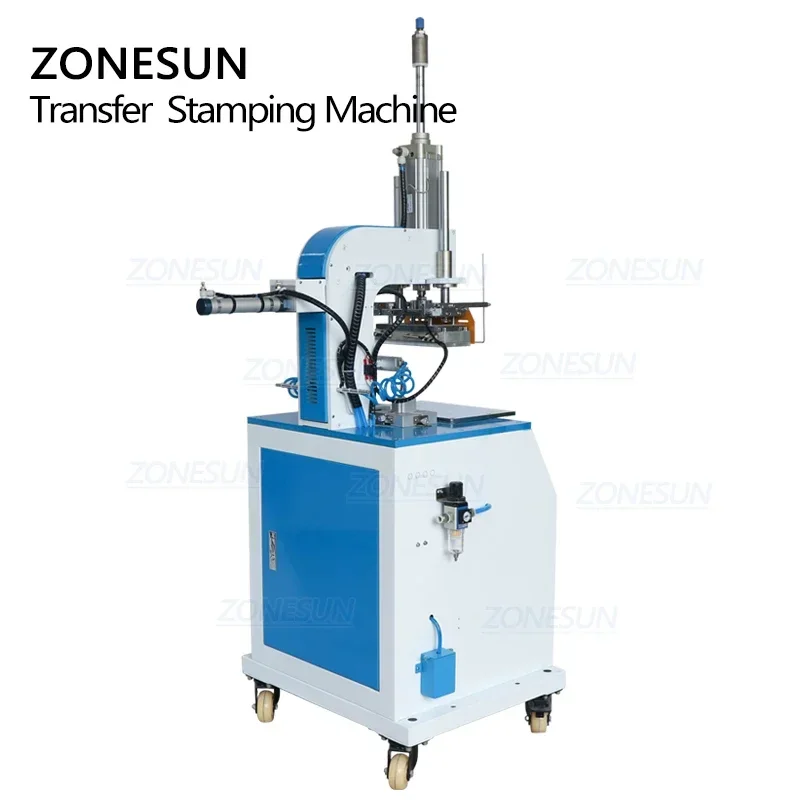 ZONESUN ZS-HTP-C 70*70mm Automatische Papier PVC Leer LOGO Hot Stamping Rillen Embossing Machine Warmte Punch Persmachine