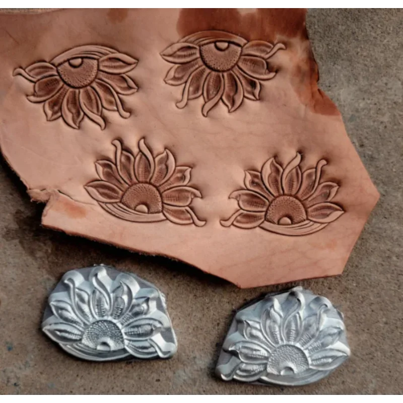 

Форма для тиснения кожи подсолнух, ручная работа, уникальные инструменты для работы по коже, перфораторы для резьбы по коже с инструментами для резьбы по коже