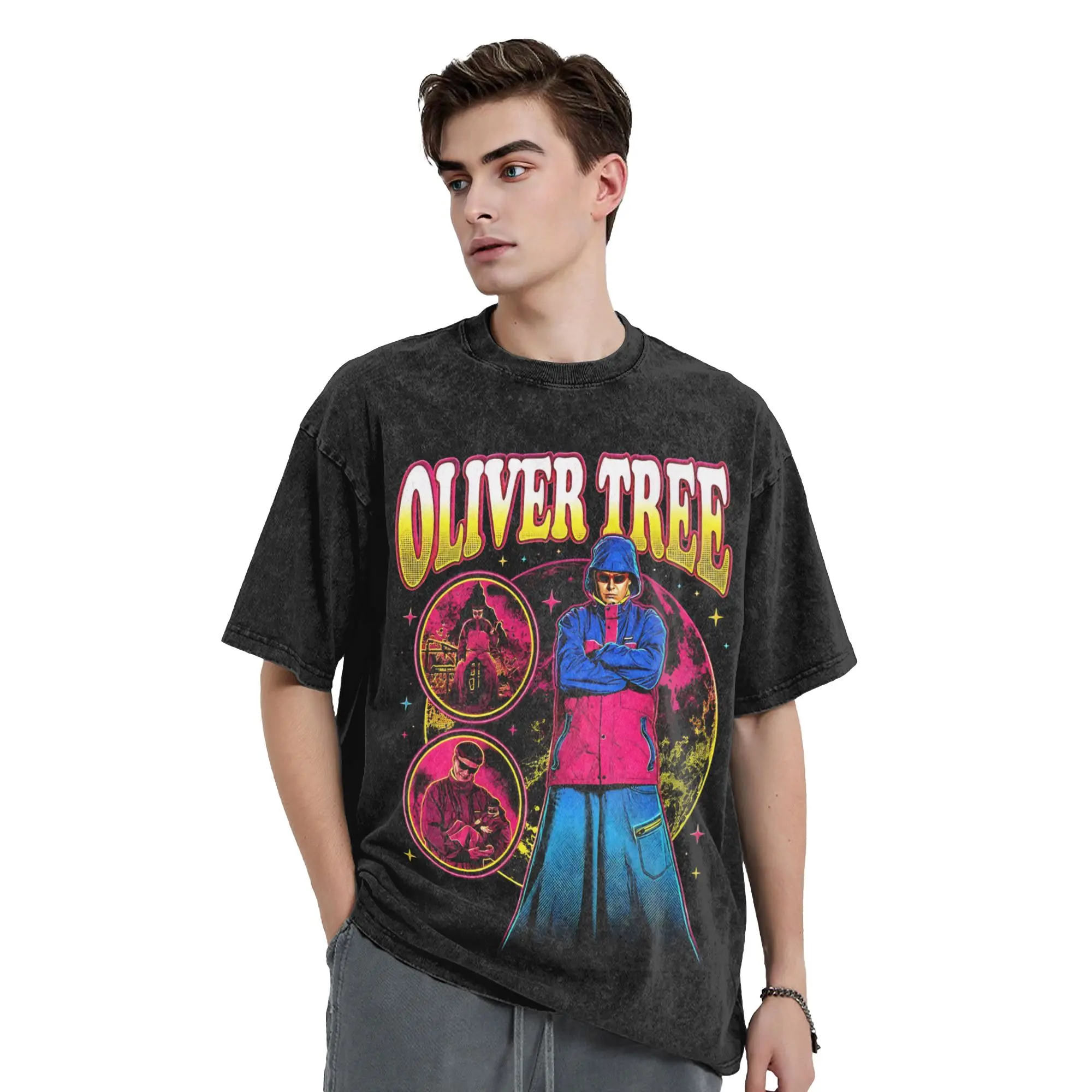Retro In loving memory OT Olivers Trees Vintage Washed T Shirt For Men Women Round Neck Short Sleeve Clothes  Cotton Summer Tops