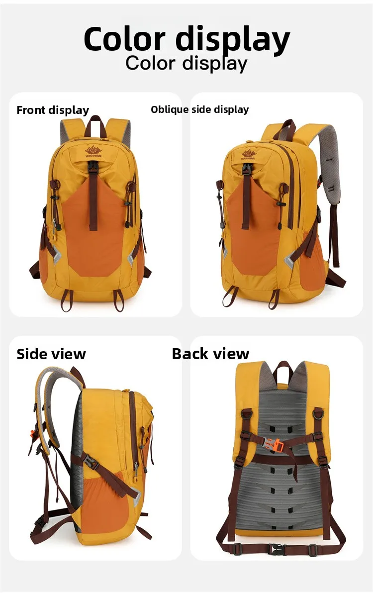 20-35L Outdoor-Wanderrucksack mit großem Fassungsvermögen, Unisex, Camping, Freizeit, Trekking, wasserdichte Sporttasche, City Wildness, Nylon, atmungsaktiv – Detail 19