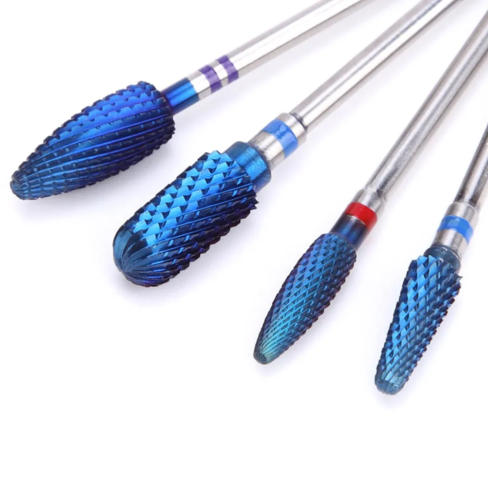 Tungsten Steel Nail Drill Bit Grinding Head for Fingernails Toenails Polish Reshape Cuticle Care Small Round Design Nail Art