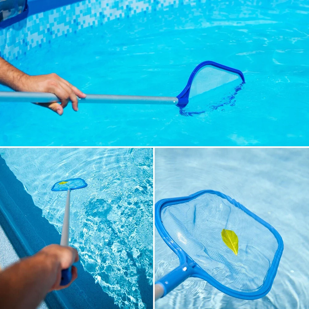 Pool Skimmer Net With Pole Plastic Frame Pool Single Pool Net For Cleaning Debris Pickup Removal Fountain Pond Cleaner Tools