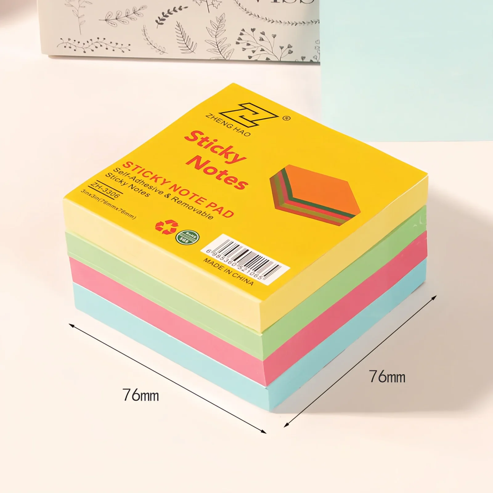 100 ورقة ملونة نشرتها مذكرة مثبت المفكرة ملاحظات منصات دفتر مدرسة مكتب القرطاسية يضعون ورقة ملصقات رسالة ملصق