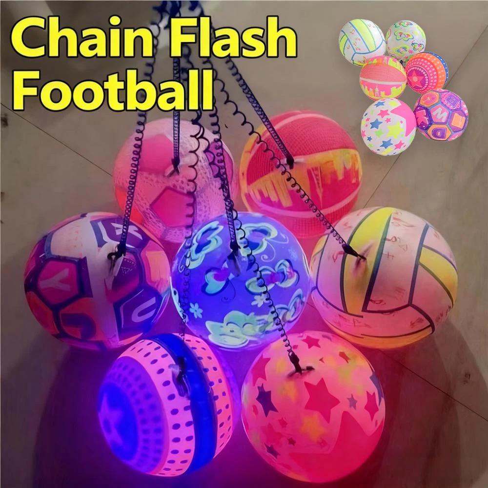 풍선형 LED 발광 축구 장난감 20CM PVC 어린이 공 야외 빛나는 어두운 곳에서 빛나는 스포츠 비치