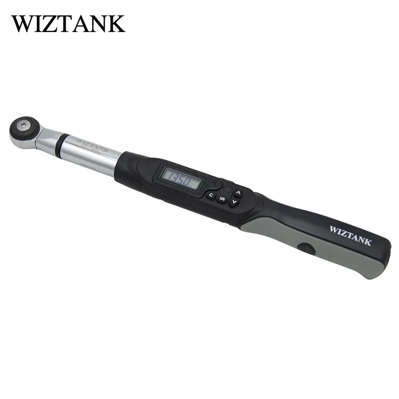 Universal Digital Torque Wrench Rod with Dismoutable Head 1.5-135 Nm 1/4, 3/8, 1/2 Inch Reversible Ratchet Socket Spanner