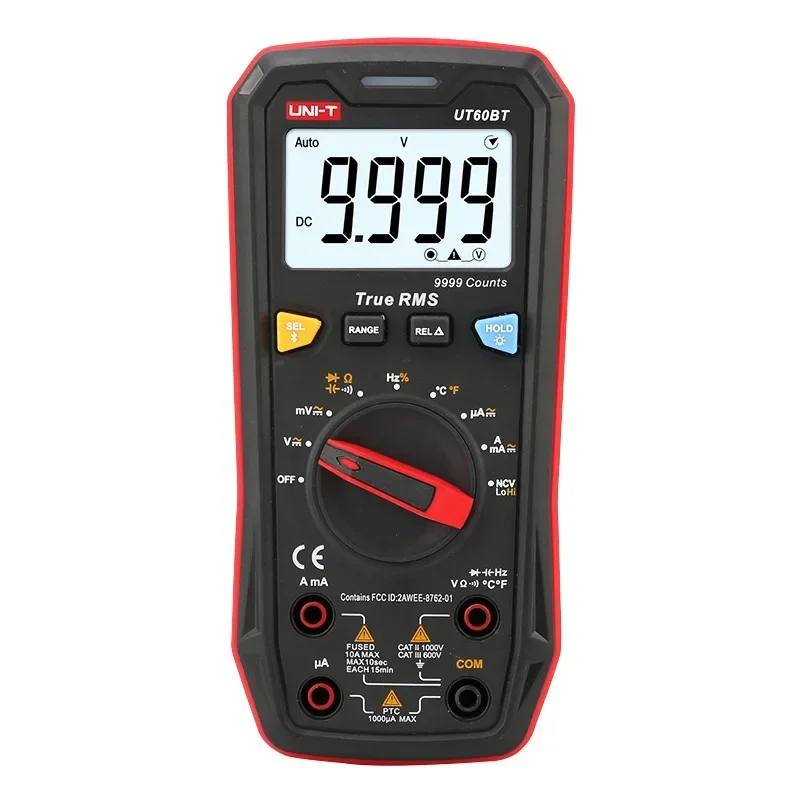 UNI-T UT60BT True RMS Digital Multimeter +Auto Range+Bluetooth AC/DC 1000V/10A Voltage Current Capacitor Temperature Tester