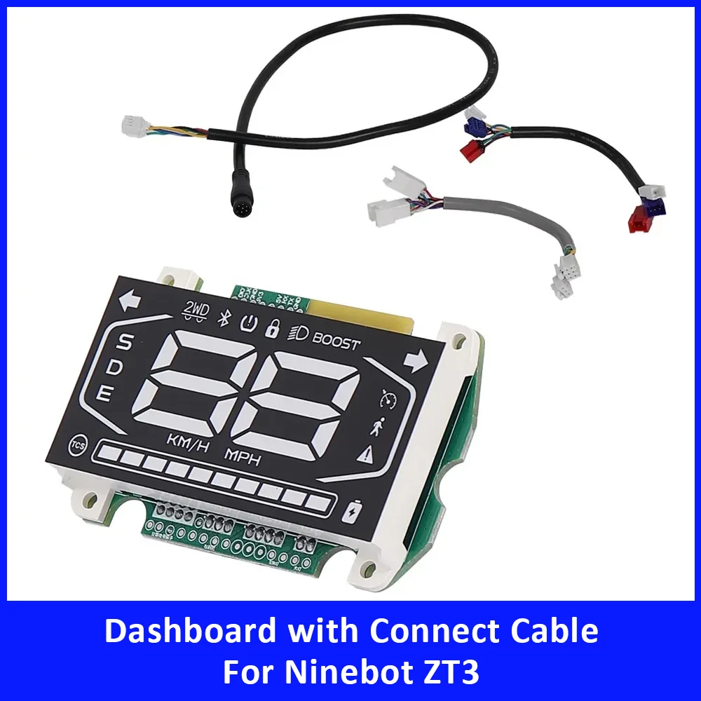 

Kickscooter Dashboard with Connect Cable for Segway Ninebot ZT3 Electric Scooter Accessories Instrument LED Dispaly Meter Board