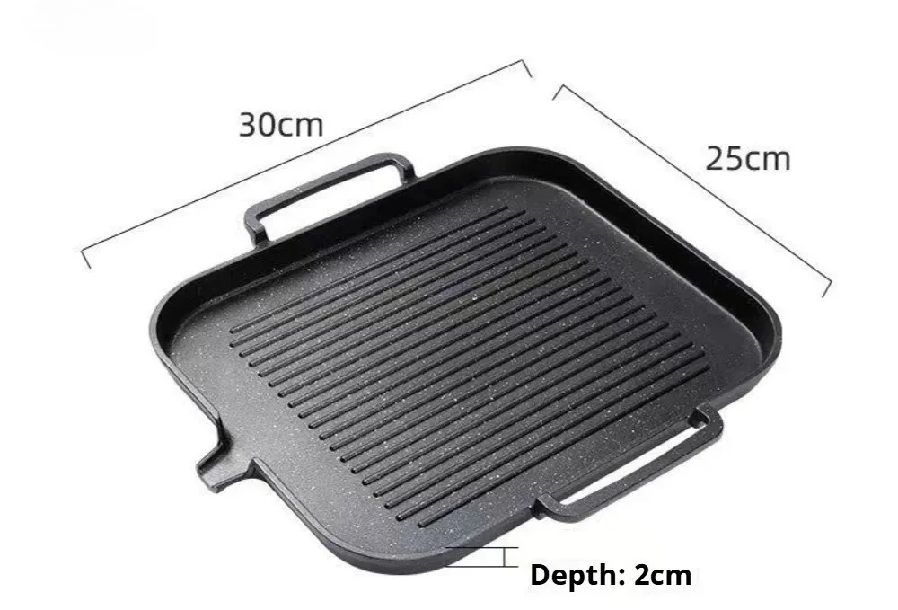 Customizable Barbecue Plate Smokeless Nonstick Household Baking Tray Korean Style Plate Fried Steak Pot for Indoor