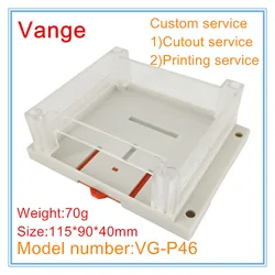 Vange electronics PLC enclosure 115*90*40mm ABS plastic project box diy