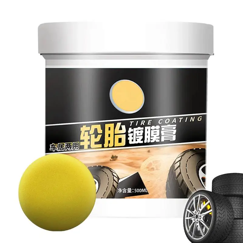 

Car Tire Shine Coating Paste Coating For Auto Tires 500ml Tire Maintenance Tool For SUVs RVs Sedans Mini Cars And Trucks