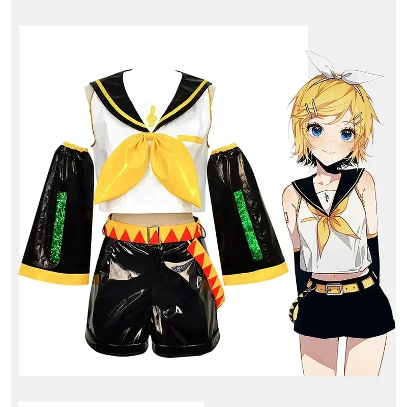 

COSda@UWOWO / with Ears Collab Series: Kagaminee Rin Len Top Shorts Costumes Cosplay OutfitCOSda