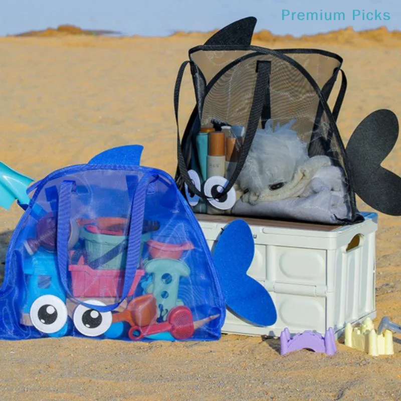 portablePortable Breathable Mesh Storage Bag Large Capacity Beach Toy Organizer for Kids Sand Play Pool Activities