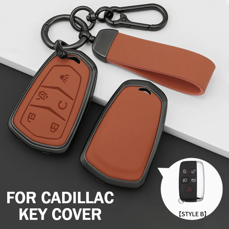 Metal Car Key Protective Case,For Cadillac ATS-L XTS XT4 XT5 XT6 CTS CT6 ATS 28T SRX Escalade - Accessory Key Cover Funda Llave