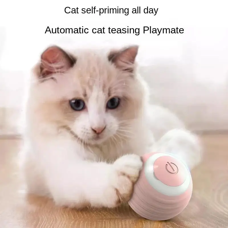 D5 Cat Interactive Ball Smart Dog Toys Electronic Interactive Cat Toy Indoor Automatic Rolling Magic Ball Cat Game Accessories