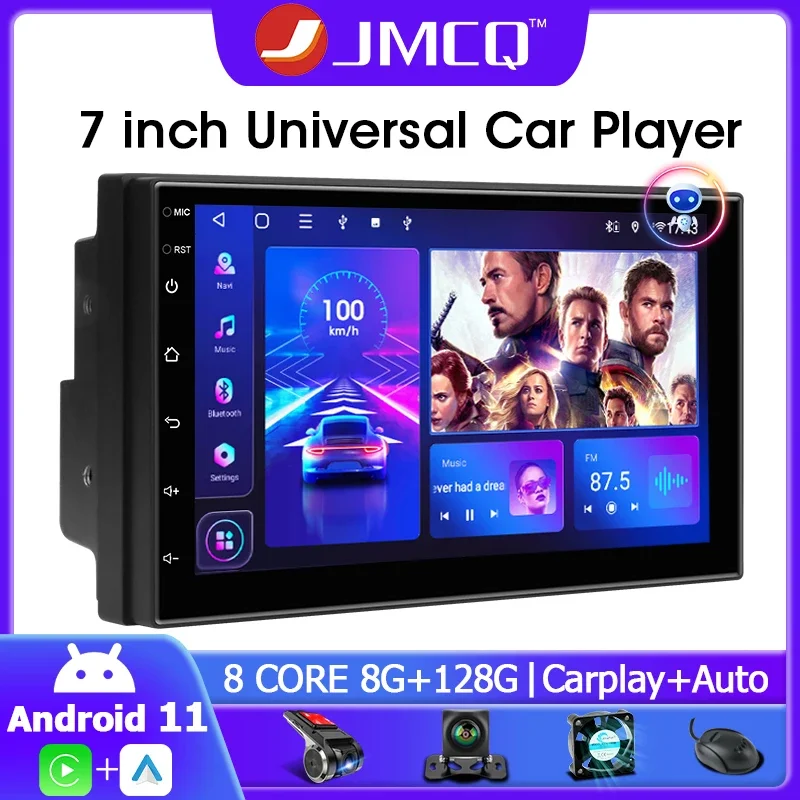 JMCQ 2din Android 11.0 Universal 7\