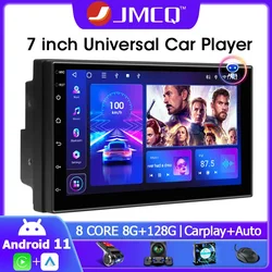 JMCQ-Lecteur vidéo de voiture universel, Android 11.0, 2Din, 7 pouces, GPS Carplay, radio pour Volkswagen, Nissan, Hyundai, Toyota, Honda, limitation