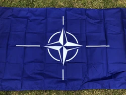 SKY BANDE Bandera OTAN de poliéster doble cara para exterior