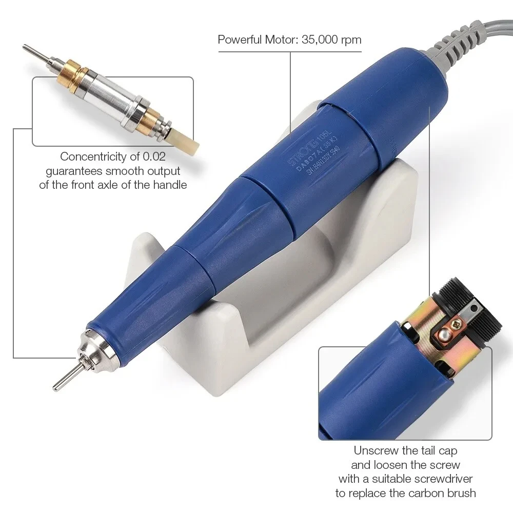 STRONG 210 plus Electric Micro Motor 65W 35000RPM High-Speed Machine Cutter for Dental Lab Use