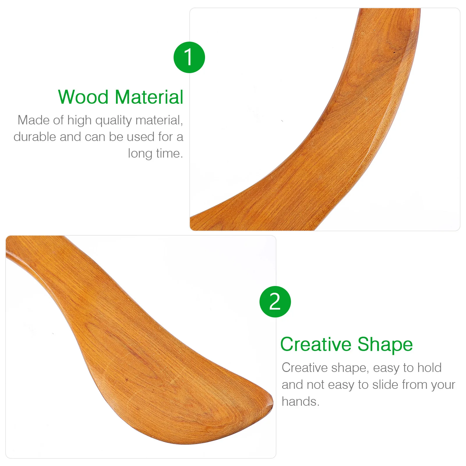 

2pcs Wood Scraping Plate Guasha Tool Massage Board Body Acupressure Scraper for Face Neck Legs Feet Portable Spa Therapy Tool