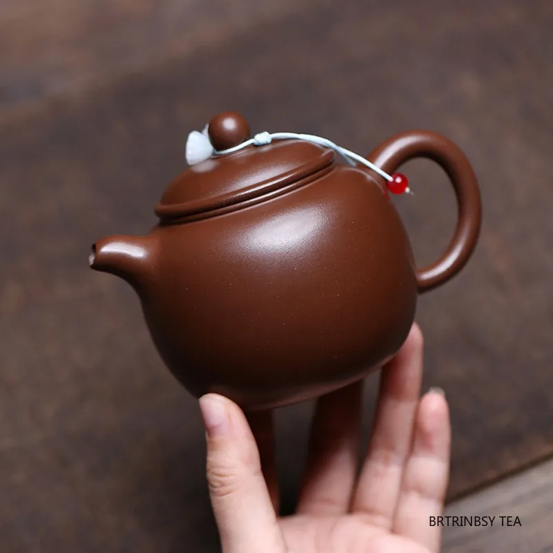 Chinese Yixing Purple Clay Teapot Tradition Handmade Tea Pot Beauty Tea Infuser Kettle Zisha Teaware Tea Ceremony Gifts 240ml