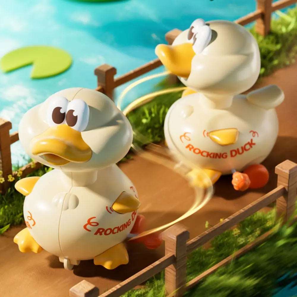 Simpatica pressa scorrevole meccanica Ritorno di auto Veicoli Walking Press e Go Cartoon Duck Sicurezza Anatra di plastica Ritorno di auto Giocattoli Regali