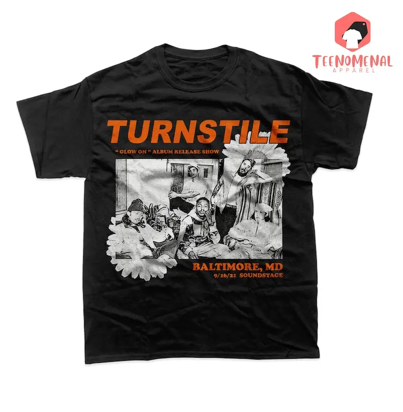 

Turnstile Unisex T-Shirt - Glow On Album Show Tee - Music Band Merch - Graphic Shirt for Gift