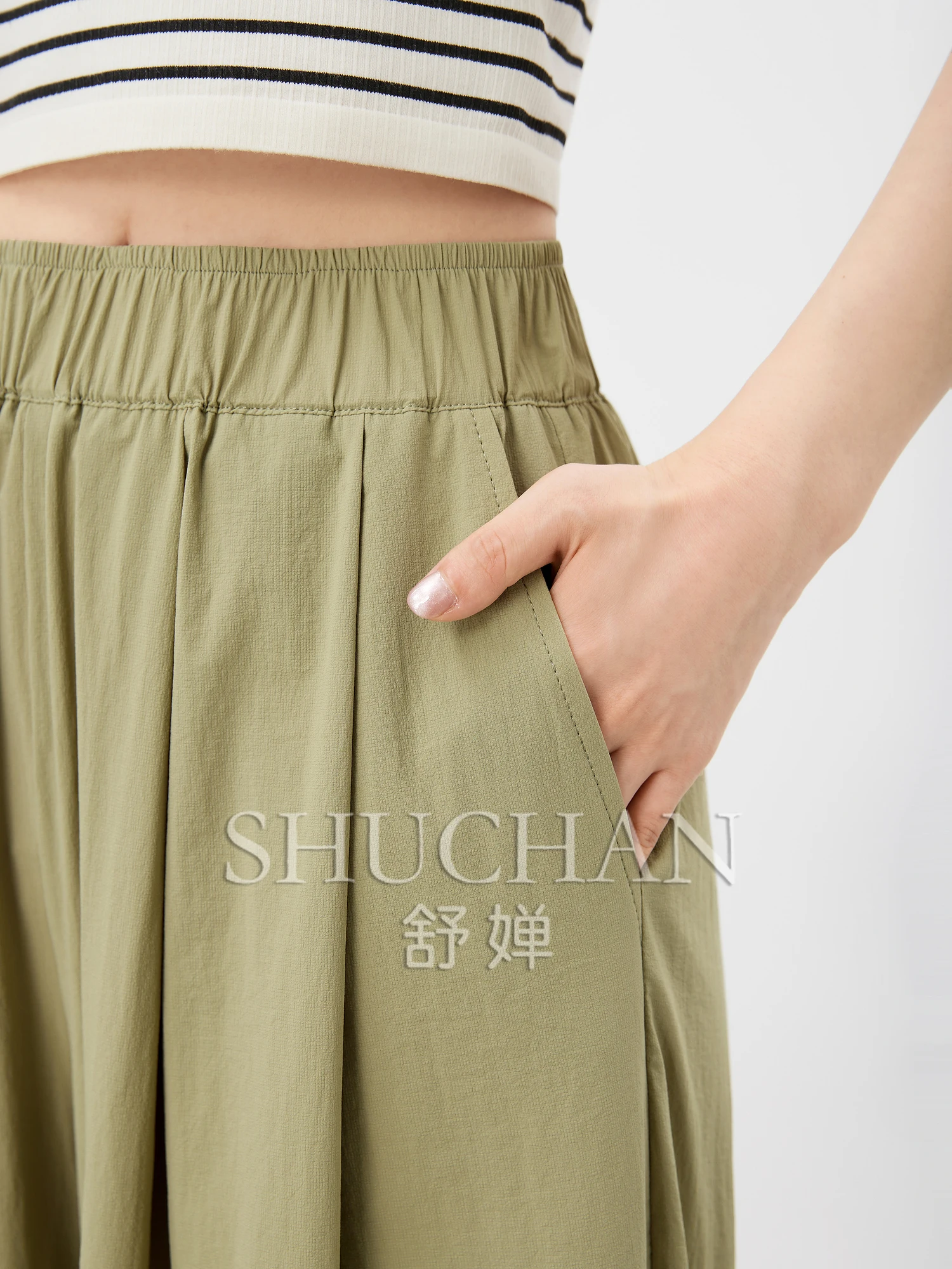 야외 조명 및 통기성 UPF50 + 얼음 느낌의 자외선 차단제 및 여성용 모기 방지 루즈 캐주얼 바지