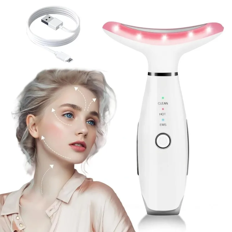Portable Home 7-color Neck Beauty Device Multi-functional Neck Lifting Massage Devices Firm Skin Vibration Beauty Instrument