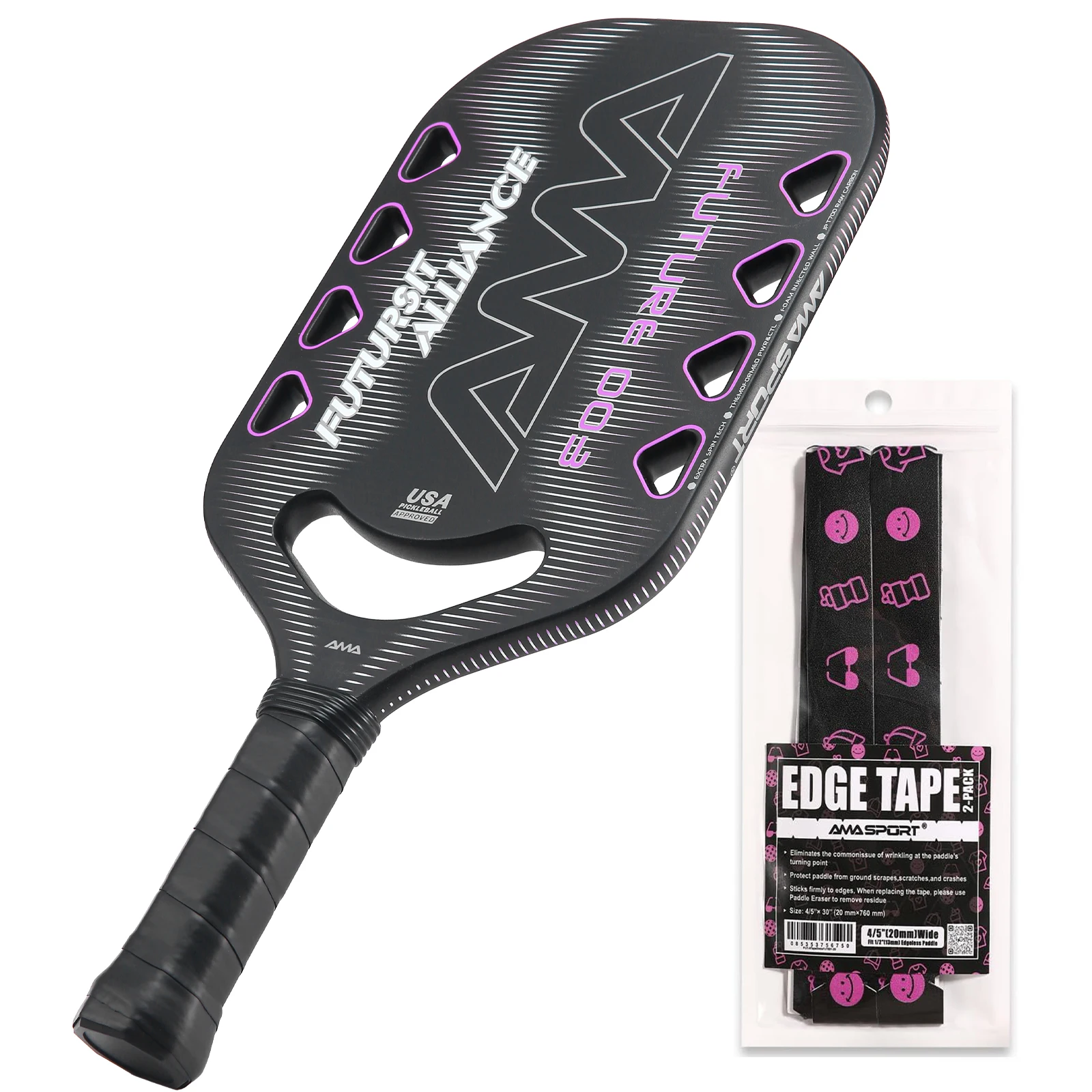 AMASport Future003 Pickleball Paddle Advanced Aerodynamics Thermoformed Edgeless Pickleball Rackets for Training Equipment
