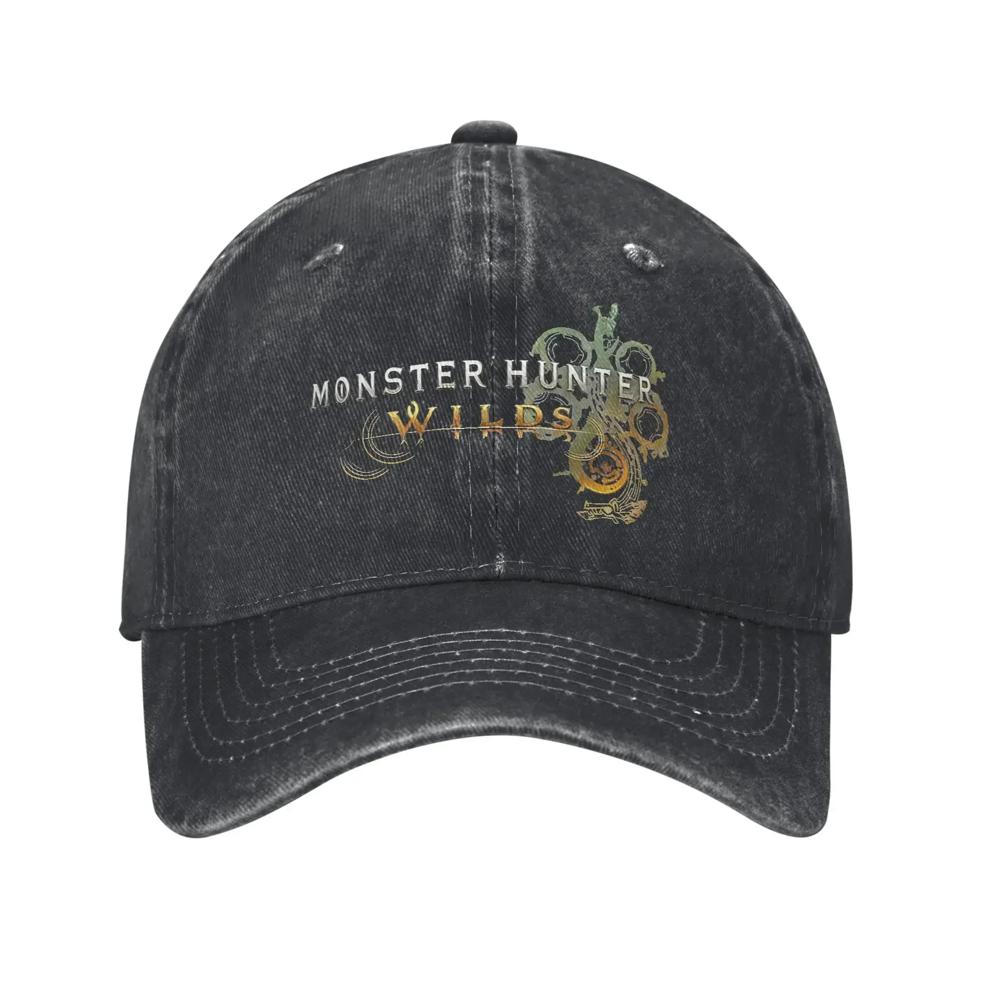 Hunter Wilds Baseball Cap Vintage Distressed Denim Video Game Snapback Hat Men Women Outdoor Summer Adjustable Caps Hat