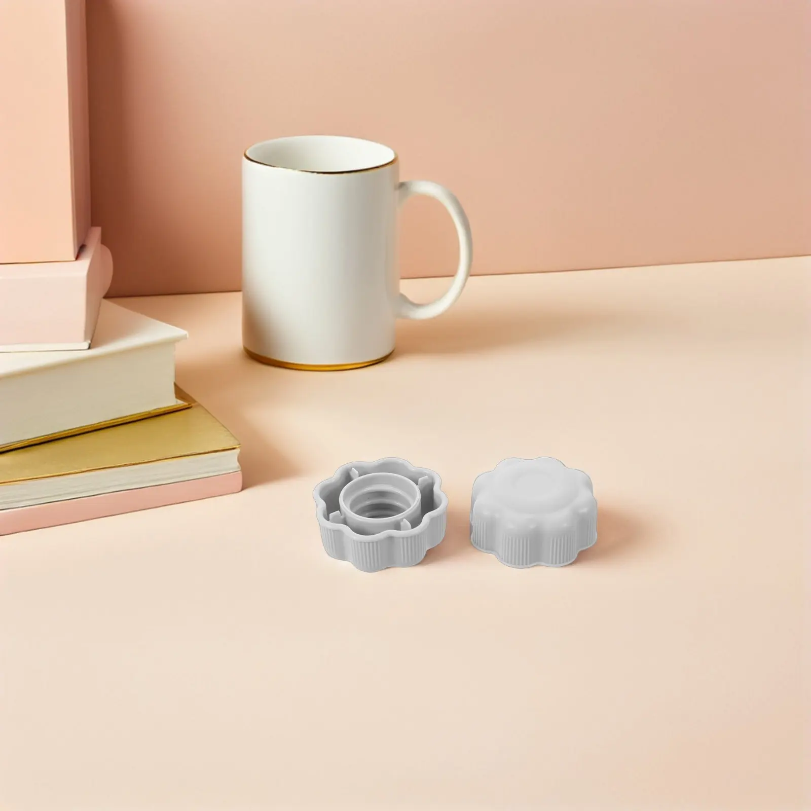 スライド用プラスチックナットキャップ4個セット、花型、内径27cm、幼児用スライド交換部品、室内遊具用ネジカバー