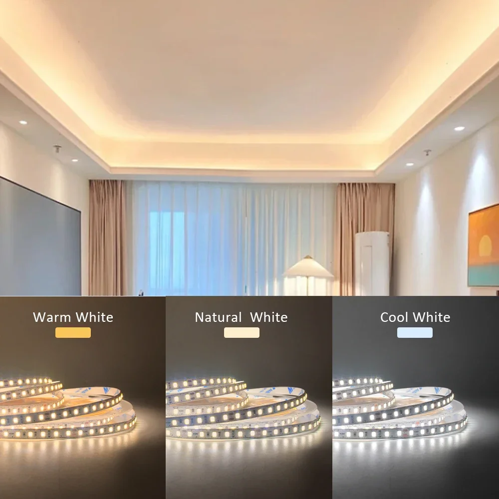 DC 24V Full Spectrum LED Strip Light 5m 10m Ra98 SMD2835 120LEDs Flexible Led Tape Ribbon Lamp Warm Natural Cold White for Home