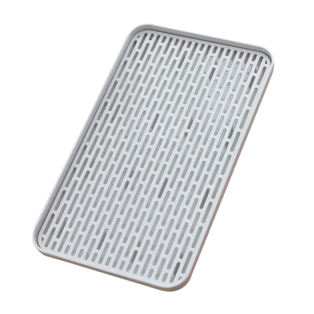 

1pc Draining Double Layer Large Size Kitchen Drip Rack Pp Storage Tray Tableware Drying Mat Fruit Draining Board Home