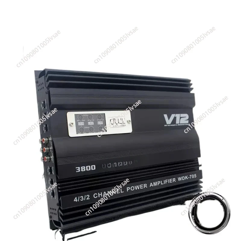 Car audio V12 705 four channel 4-channel amplifier high-power amplifier can be connected to 4 speakers